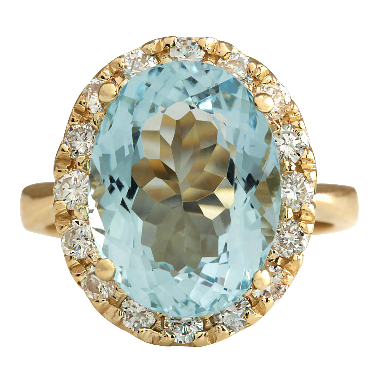 Shop Natural Aquamarine Stone Ring In 14k Solid Gold